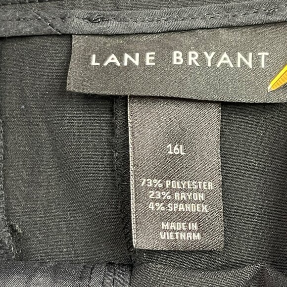 Lane Bryant Wide Leg Dress Pants‎ Women's Size 16 LONG Black Pockets High Rise - Picture 8 of 11